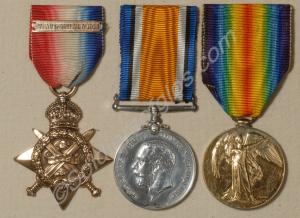 Group of three medals; 1914 Star, British War Meda