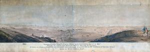 Aquatint - 'Panoramic View from a field-work near
