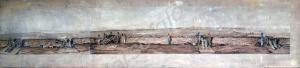 Aquatint - 'Panoramic View from a field-work near