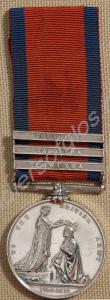 Military General Service Medal with clasps for Cor