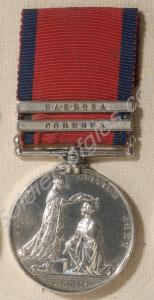 Military General Service Medal with clasps for Cor