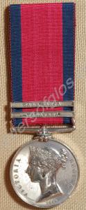 Military General Service Medal with clasps for Tal