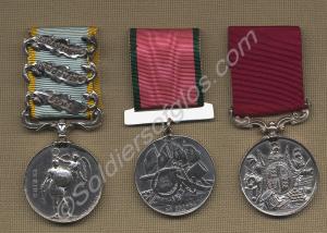 Group of three medals; Crimea Medal with clasps fo