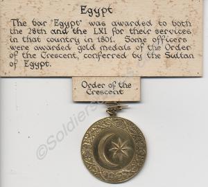 Ottoman Order of the Turkish Crescent awarded to L