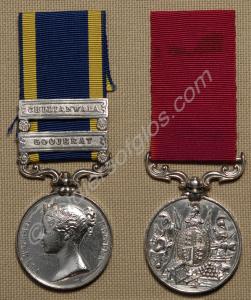 Group of two medals; Punjab Medal with clasps for