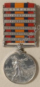 Queen's South Africa Medal with clasps for Belfast