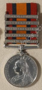 Queen's South Africa Medal with clasps for Relief