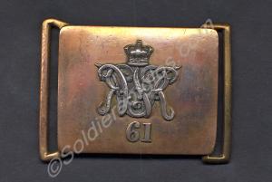 Officers' waist belt buckle with William IV cypher