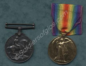 Group of two medals; British War Medal and Victory