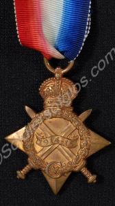 Group of three medals; 1914-1915 Star, British War