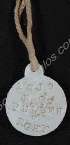 Identity disc belonging to 1719 Private E.G. Pulle