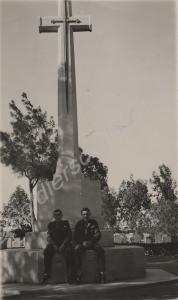 El Kentara cemetery with A.C. Rigby and Corporal S