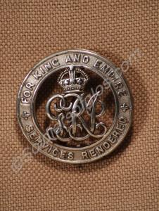Silver War Badge. Awarded to Pte. J.A. Rigby of th