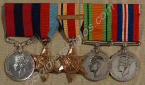 Group of five medals; Distinguished Conduct Medal,