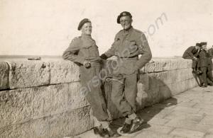 "Delmy Locke and self taken by the sea wall at Ale