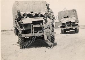 RGH Troopers with two lorries. Royal Gloucestershi