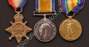 Group of three medals; 1914-1915 Star, British War