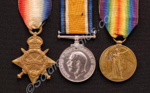 Group of three medals; 1914-1915 Star, British War
