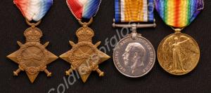 Group of four Medals; 1914-1915 Star (South Africa
