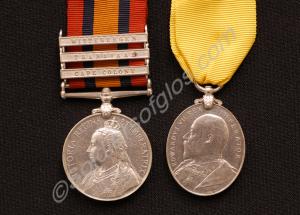 Group of two Medals; Queen's South Africa Medal  w