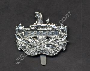 Officer's metal forage cap badge. Thin neck, made