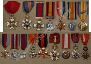 Group of sixteen medals; Companion's Badge of the