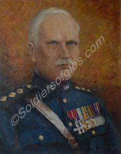 Oil painting portrait of Colonel R.M. Grazebrook.