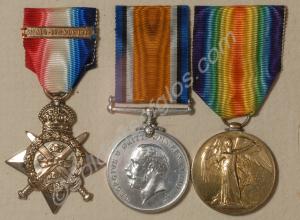 Group of three medals; 1914 Star, British War Meda