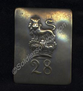 Shoulder belt plate, worn by other ranks in the 28