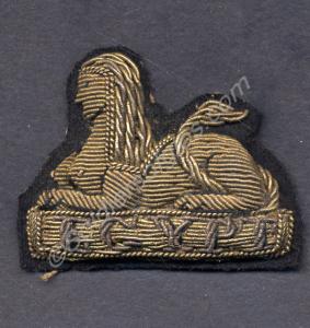 Officer's gold embroidered back badge. Gloucesters