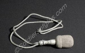 Silver thread sword knot. Royal North Gloucestersh