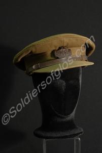 Officer's service dress cap with khaki drill cover