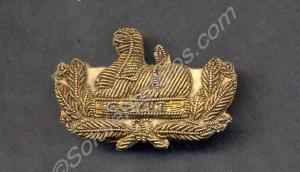 Embroidered collar badge for mess jacket. Gloucest