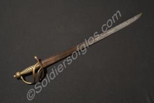 Infantry hanger (short sword) with brass guard and