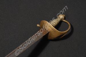 Infantry hanger (short sword) with brass guard and
