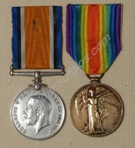 Group of two medals; 1914-1918 British War Medal a