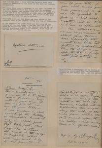 Framed letter to Captain W.D.M. Attwood from Queen