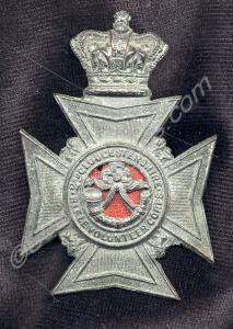 Helmet plate worn by the 2nd Gloucestershire Rifle