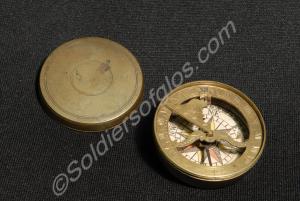 Pocket combined brass compass and sundial, purchas