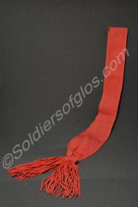 Sergeant's red sash. Worn by Sergeant Scaife. 2nd
