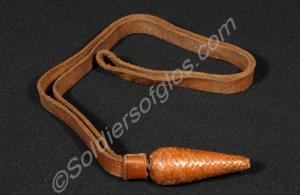 Brown leather sword knot.  Worn by Captain R.J. Ke