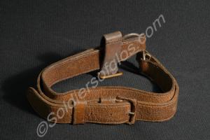Brown leather belt. Worn by Major D.L. Rogers. 3rd