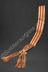 Gold and crimson shoulder sash worn by Lieutenant-