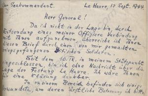 Four letters, two in German, from German Admiral T