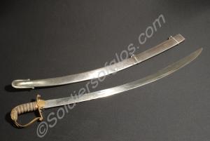 Light company officer's sabre and scabbard, engrav
