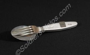 British Army combination set of white metal knife,
