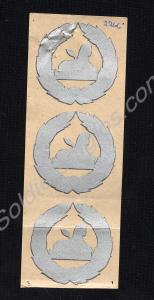 Three decals of the back badge of the Gloucestersh