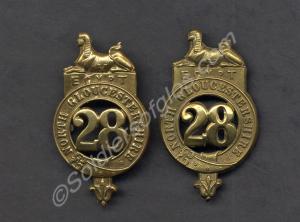 Two Other Ranks' Glengarry cap badges. 28th( North