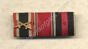 German medal bar and ribbons; containing the ribbo