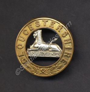 Other Ranks' helmet plate centre badge. Gloucester